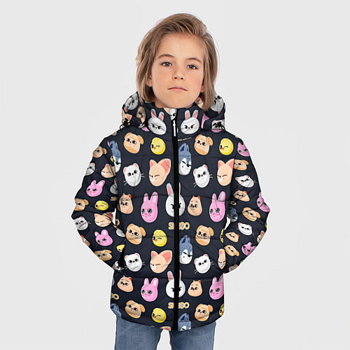 Зимняя куртка для мальчика Skzoo pattern / 3D-Черный – фото 3