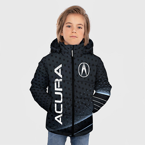 Зимняя куртка для мальчика Acura карбон / 3D-Черный – фото 3