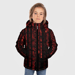 Куртка зимняя для мальчика Программные иероглифы, цвет: 3D-красный — фото 2