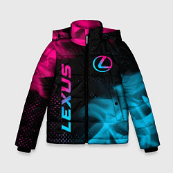 Зимняя куртка для мальчика Lexus - neon gradient: надпись, символ