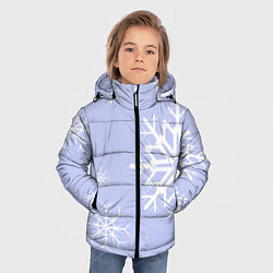 Куртка зимняя для мальчика Снежинок узоры, цвет: 3D-черный — фото 2