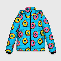 Зимняя куртка для мальчика Желтые и розовые пончики