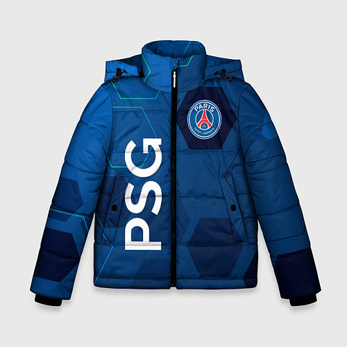 Зимняя куртка для мальчика PSG абстракция / 3D-Светло-серый – фото 1