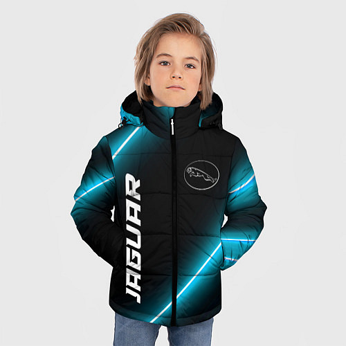 Зимняя куртка для мальчика Jaguar неоновые лампы / 3D-Черный – фото 3