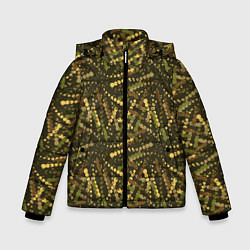 Зимняя куртка для мальчика Милитари горошек разноцветный