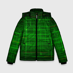 Куртка зимняя для мальчика Нейросеть - текстура, цвет: 3D-черный