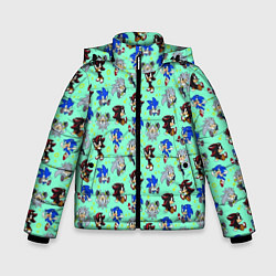 Куртка зимняя для мальчика Ежик Соник и его друзья, цвет: 3D-светло-серый