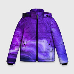 Куртка зимняя для мальчика Неоновые волны, цвет: 3D-светло-серый