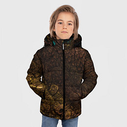 Куртка зимняя для мальчика Абстрактный песок из золота, цвет: 3D-светло-серый — фото 2