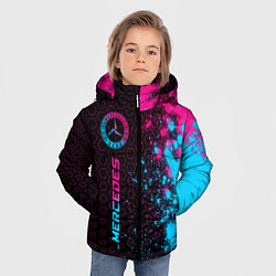 Куртка зимняя для мальчика Mercedes - neon gradient: по-вертикали, цвет: 3D-черный — фото 2
