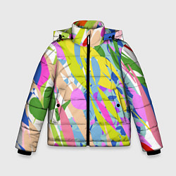 Зимняя куртка для мальчика Краски лета абстракция