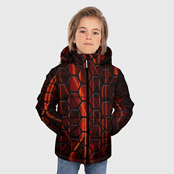 Куртка зимняя для мальчика Соты на красном фоне, цвет: 3D-светло-серый — фото 2