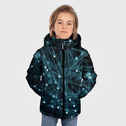 Куртка зимняя для мальчика Молекулы, цвет: 3D-черный — фото 2