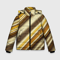 Зимняя куртка для мальчика Золотая голографическая диагональ