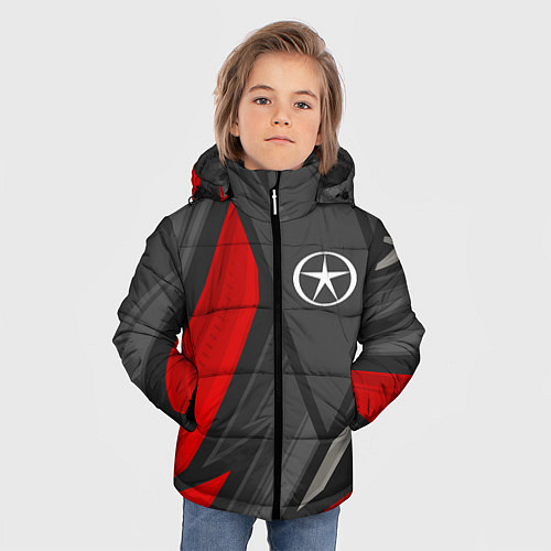Зимняя куртка для мальчика JAC sports racing / 3D-Черный – фото 3
