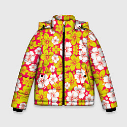 Куртка зимняя для мальчика Hawaiian kaleidoscope, цвет: 3D-светло-серый