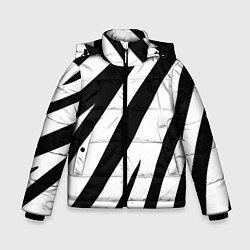 Куртка зимняя для мальчика Камуфляж зебры, цвет: 3D-черный