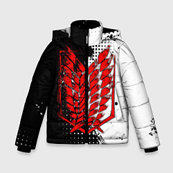 Куртка зимняя для мальчика АТ - Разведкорпус - Красный, цвет: 3D-светло-серый