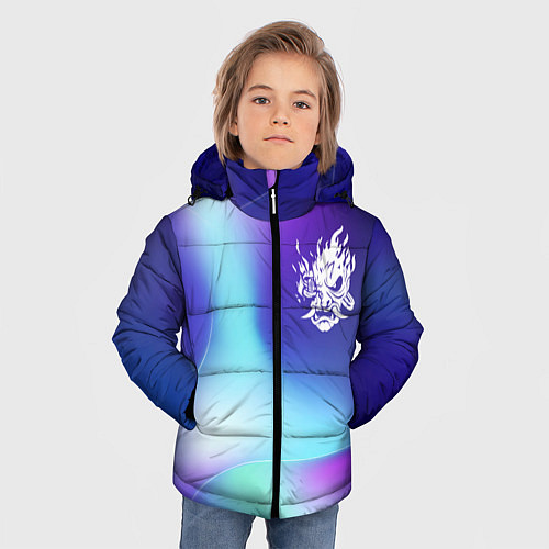 Зимняя куртка для мальчика Cyberpunk 2077 northern cold / 3D-Черный – фото 3