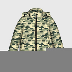 Зимняя куртка для мальчика Камуфляж танковый мелкий