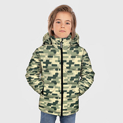 Куртка зимняя для мальчика Камуфляж танковый мелкий, цвет: 3D-черный — фото 2