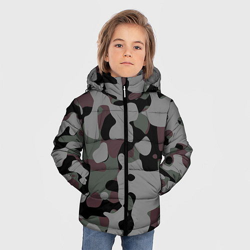 Зимняя куртка для мальчика Камуфляж Urban Night / 3D-Светло-серый – фото 3