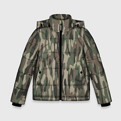 Куртка зимняя для мальчика Камуфляж ВСР-93 вертикалка, цвет: 3D-светло-серый