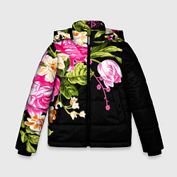 Зимняя куртка для мальчика Букет цветов