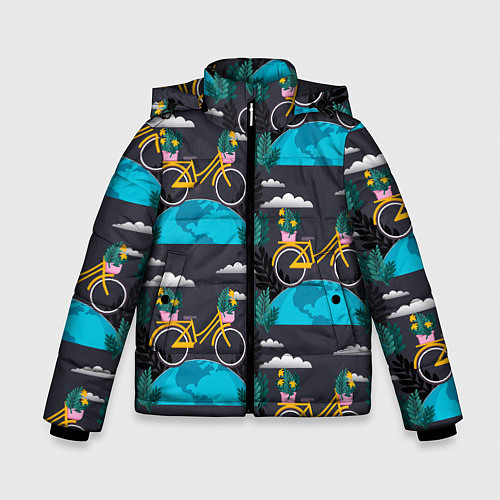 Зимняя куртка для мальчика Велопрогулка / 3D-Светло-серый – фото 1