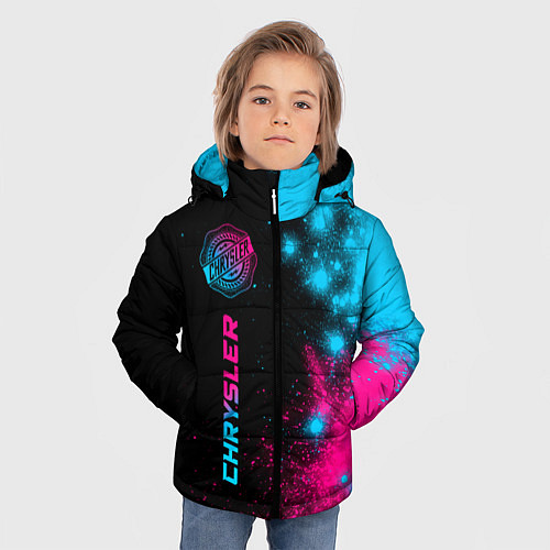 Зимняя куртка для мальчика Chrysler - neon gradient: по-вертикали / 3D-Черный – фото 3