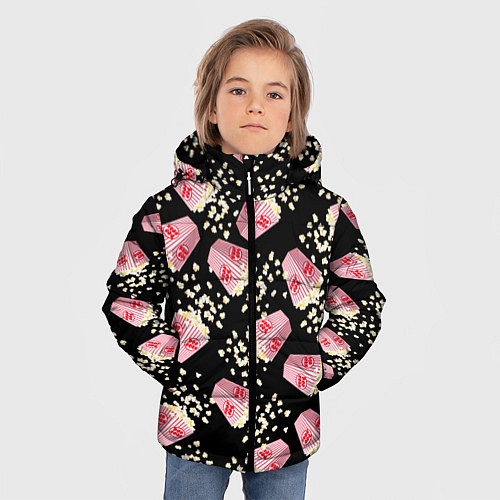 Зимняя куртка для мальчика Попкорн / 3D-Черный – фото 3