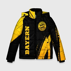 Куртка зимняя для мальчика Bayern - gold gradient: надпись, символ, цвет: 3D-черный