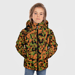 Куртка зимняя для мальчика Камуфляж осенний лес мелкий, цвет: 3D-красный — фото 2
