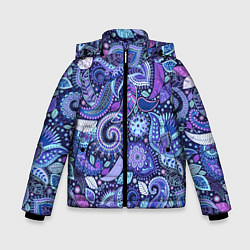 Куртка зимняя для мальчика Flower patterns, цвет: 3D-светло-серый
