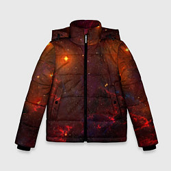 Куртка зимняя для мальчика Звездная бескрайняя вселенная, цвет: 3D-черный