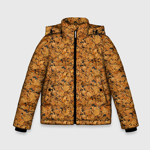 Зимняя куртка для мальчика Пробковое дерево - текстура / 3D-Светло-серый – фото 1