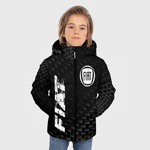 Зимняя куртка для мальчика Fiat карбоновый фон / 3D-Черный – фото 3