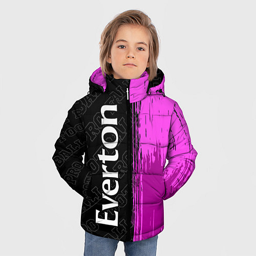 Зимняя куртка для мальчика Everton pro football: по-вертикали / 3D-Черный – фото 3