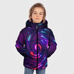 Куртка зимняя для мальчика НЕОНОВАЯ ЧЁРНАЯ ДЫРА, цвет: 3D-красный — фото 2