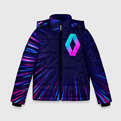 Куртка зимняя для мальчика Renault neon speed lines, цвет: 3D-черный