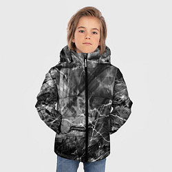 Куртка зимняя для мальчика Текстура - Crack, цвет: 3D-черный — фото 2