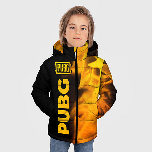 Зимняя куртка для мальчика PUBG - gold gradient: по-вертикали / 3D-Черный – фото 3