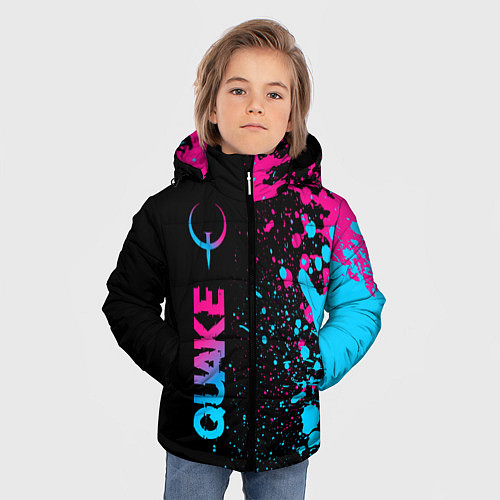 Зимняя куртка для мальчика Quake - neon gradient: по-вертикали / 3D-Черный – фото 3