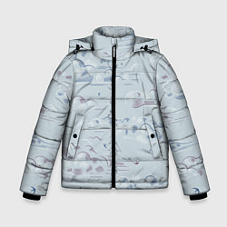 Куртка зимняя для мальчика Полёт птиц ласточек, цвет: 3D-красный
