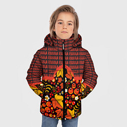 Куртка зимняя для мальчика Россия-Хохлома, цвет: 3D-черный — фото 2