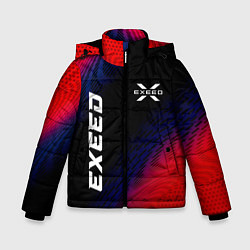 Куртка зимняя для мальчика Exeed красный карбон, цвет: 3D-черный