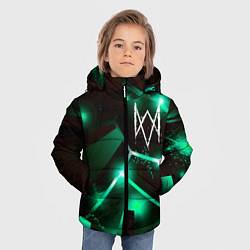 Куртка зимняя для мальчика Watch Dogs разлом плит, цвет: 3D-черный — фото 2