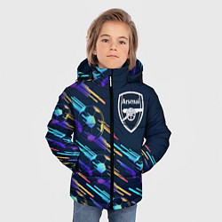 Куртка зимняя для мальчика Arsenal градиентные мячи, цвет: 3D-черный — фото 2