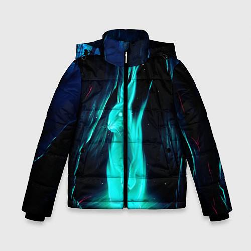 Зимняя куртка для мальчика Водяной Кроль / 3D-Светло-серый – фото 1