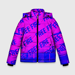 Зимняя куртка для мальчика Free Fire glitch text effect: паттерн